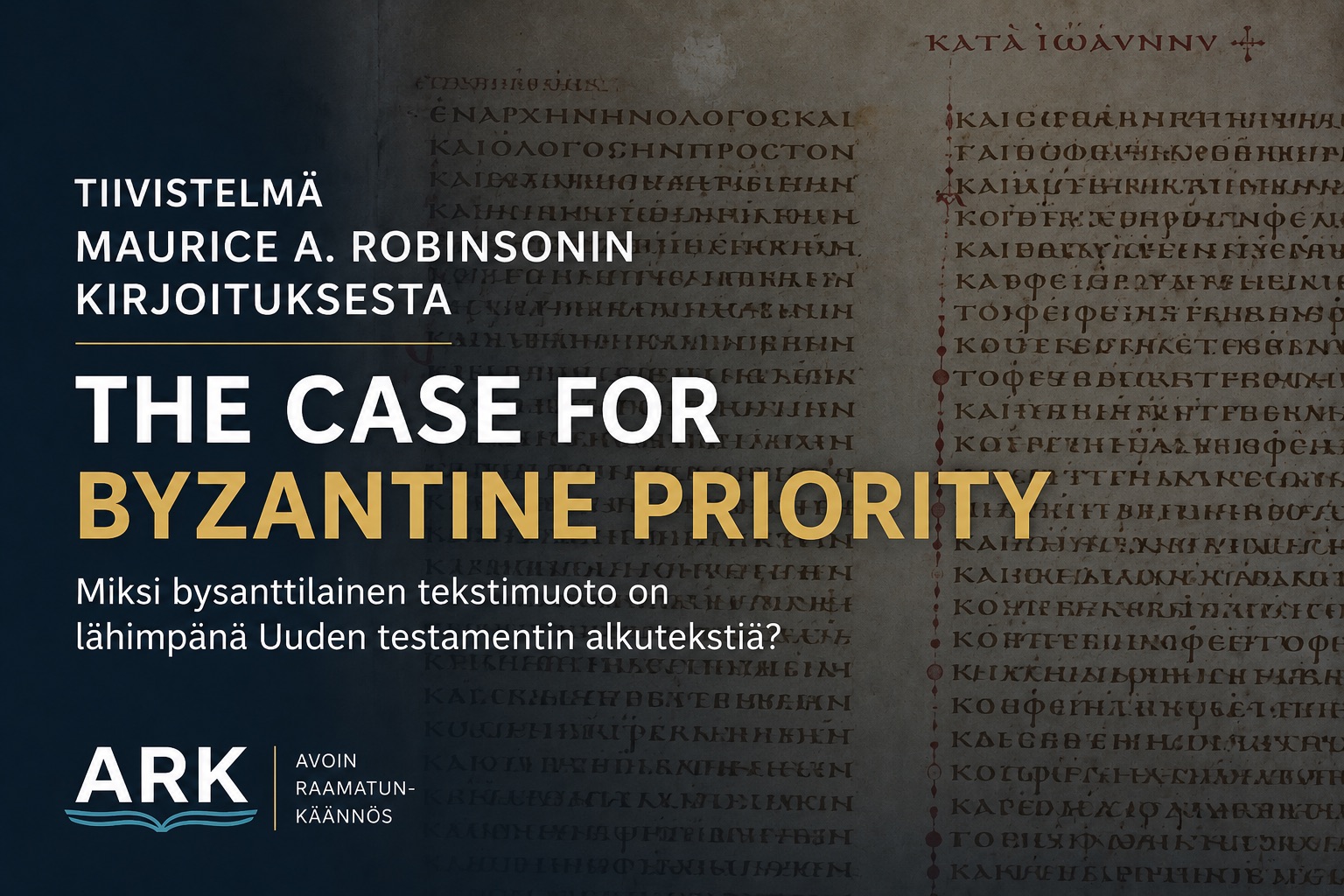 The Case for Byzantine Priority -artikkelin kansikuva